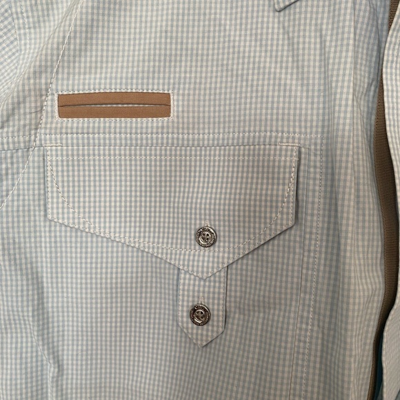 CAVI Product of Great Taste Military Style Shirt Short Sleeve Blue Size XL - Picture 4 of 7